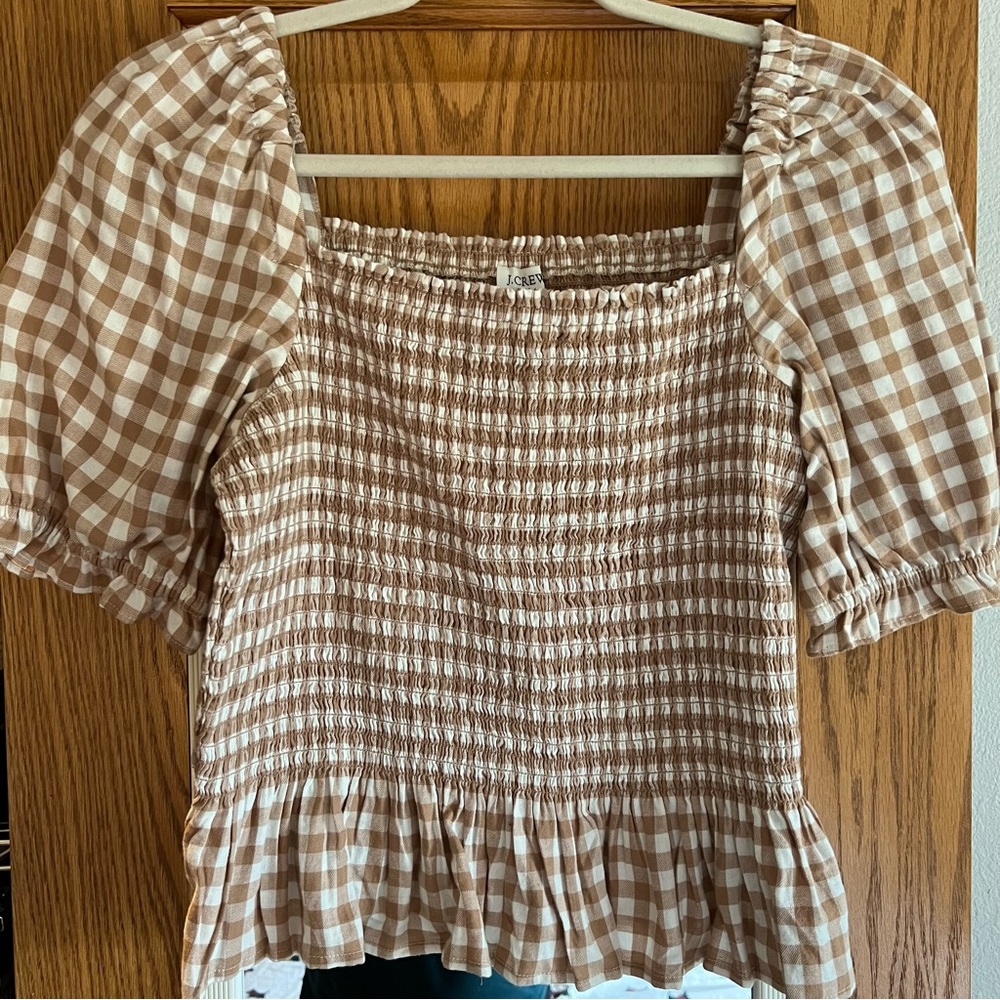 J. Crew smocked top